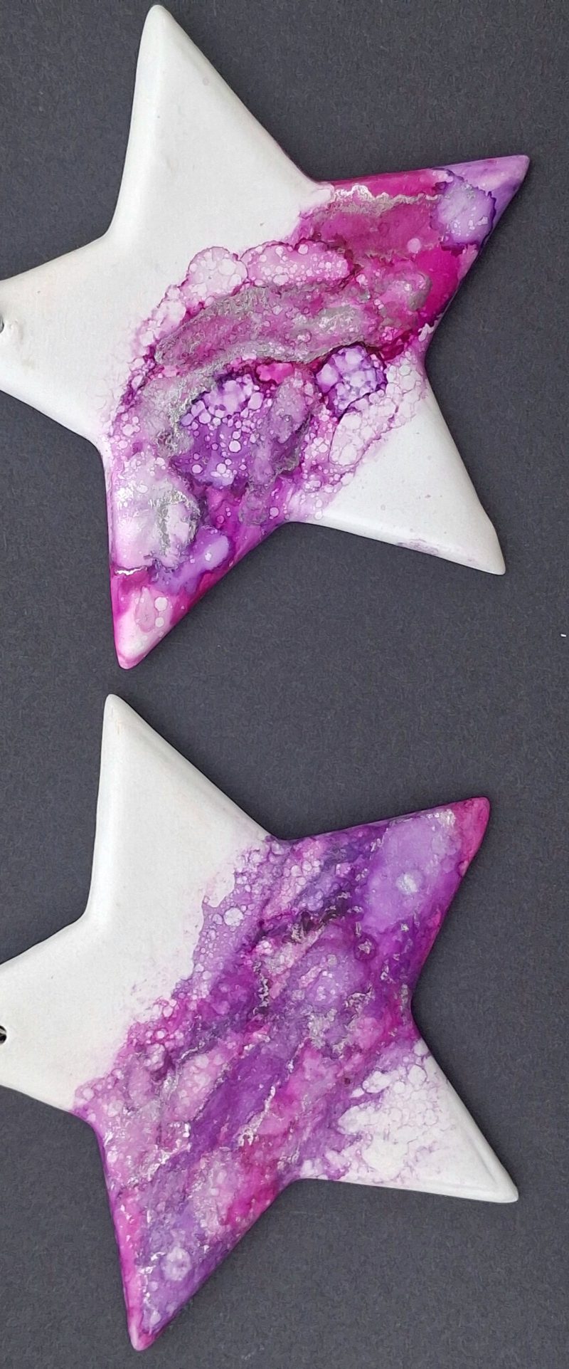 Hand Painted Ceramic Christmas Stars