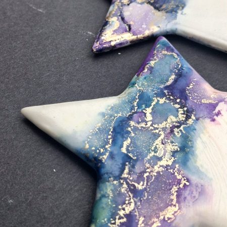 Hand Painted Ceramic Christmas Stars