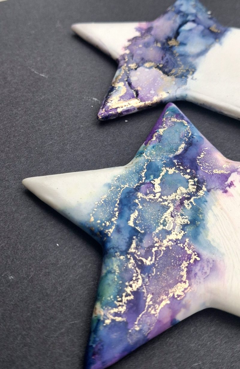 Hand Painted Ceramic Christmas Stars