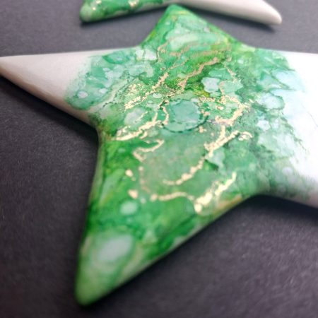 Hand Painted Ceramic Christmas Stars