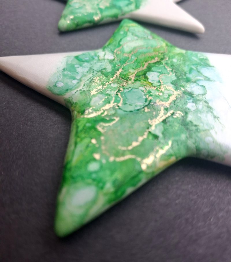 Hand Painted Ceramic Christmas Stars