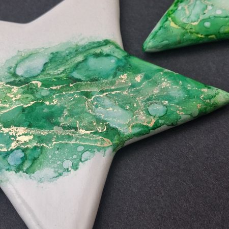Hand Painted Ceramic Christmas Stars