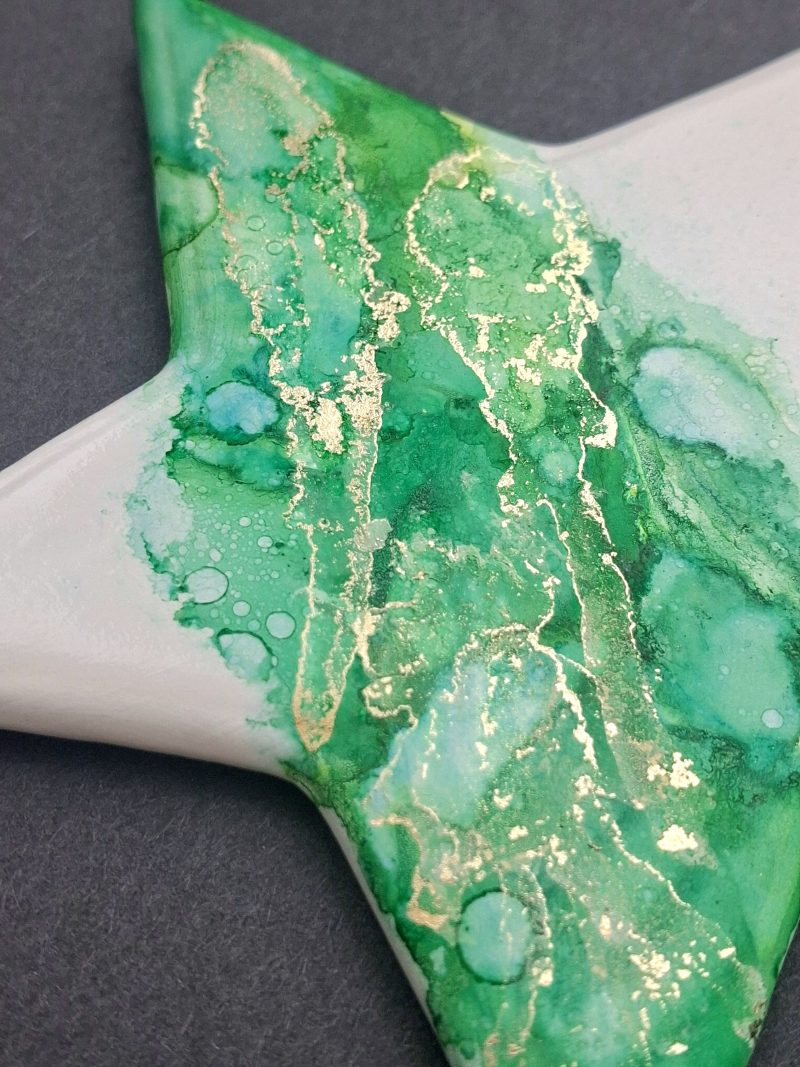 Hand Painted Ceramic Christmas Stars