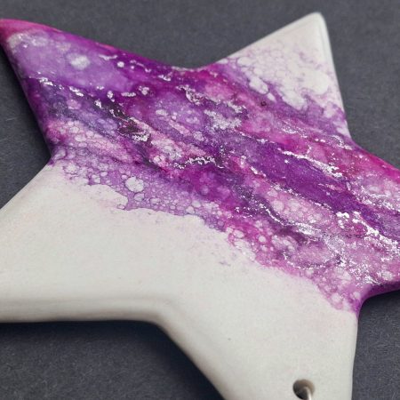 Hand Painted Ceramic Christmas Stars