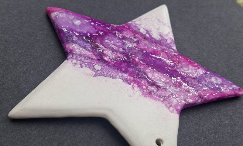 Hand Painted Ceramic Christmas Stars