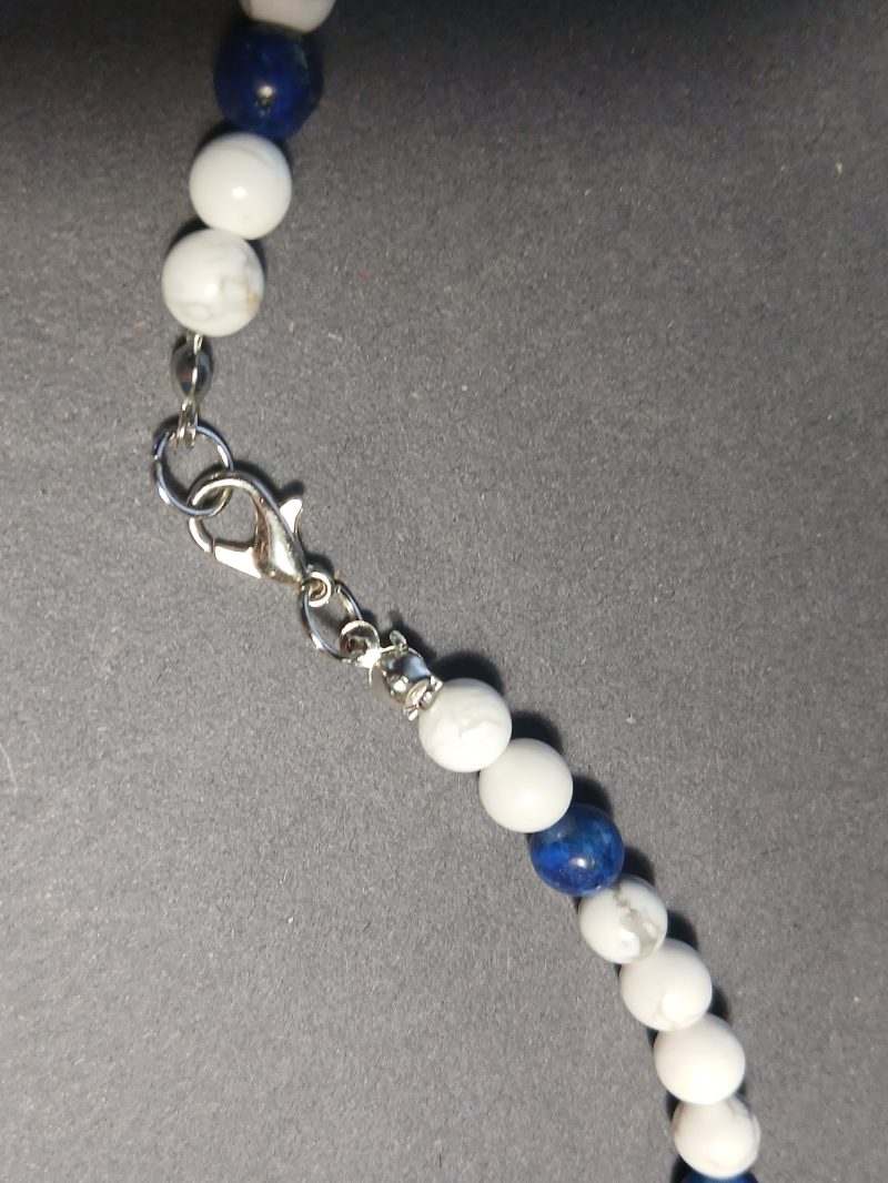 Neckless with natural gemstones with angel