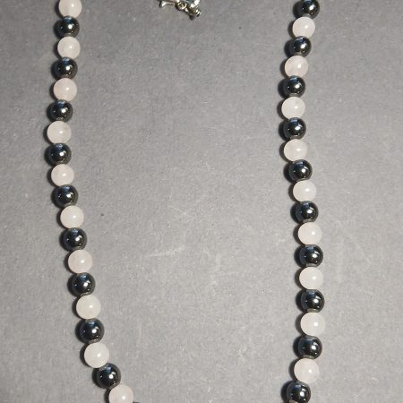 Neckless with natural gemstones with angel