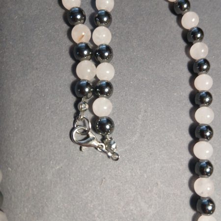 Neckless with natural gemstones with angel