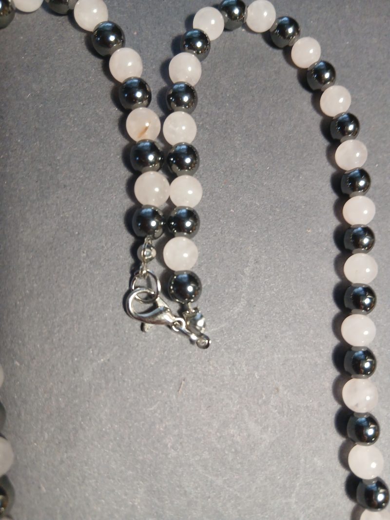 Neckless with natural gemstones with angel