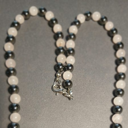 Neckless with natural gemstones with angel