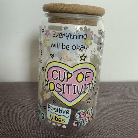 Positive Affirmations Glass Tumbler