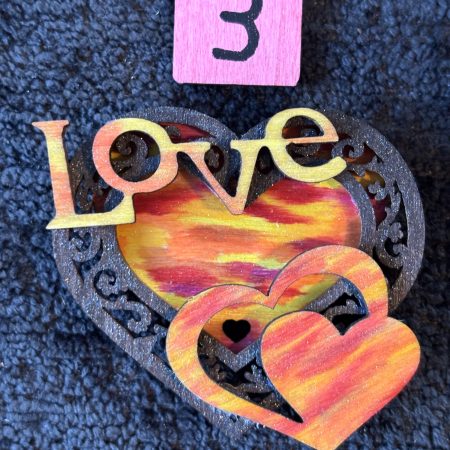 Love Hearts Handmade Wooden Fridge Magnets (MULTIBUY 20% OFF!)