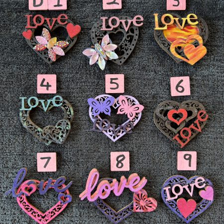 Love Hearts Handmade Wooden Fridge Magnets (MULTIBUY 20% OFF!)