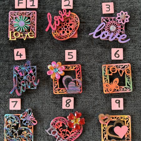 Shades Of Love, Handmade Wooden Fridge Magnets (MULTIBUY BARGAIN!) (Copy)