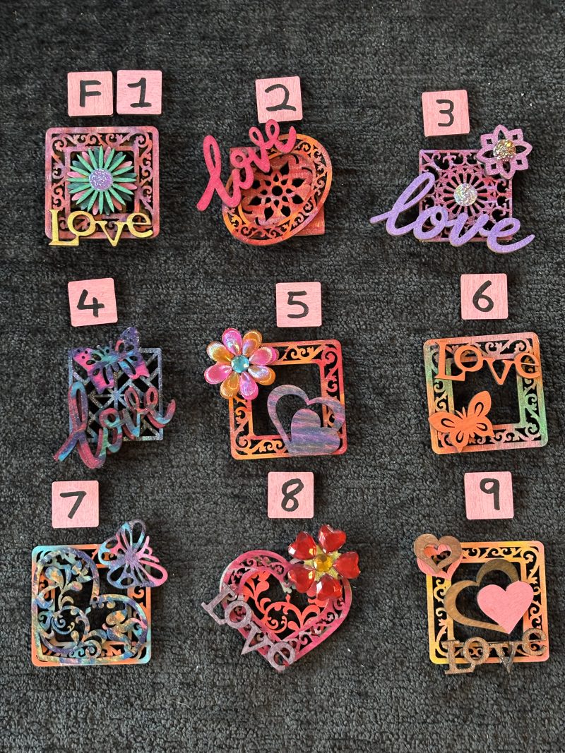 Shades Of Love, Handmade Wooden Fridge Magnets (MULTIBUY BARGAIN!) (Copy)