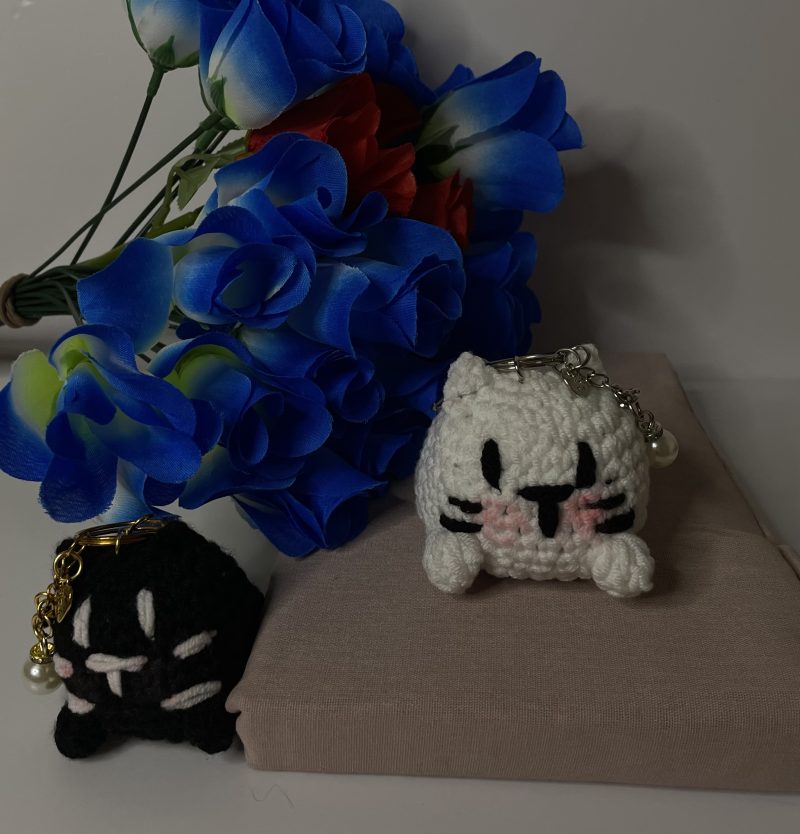 Cat Crochet Keychain