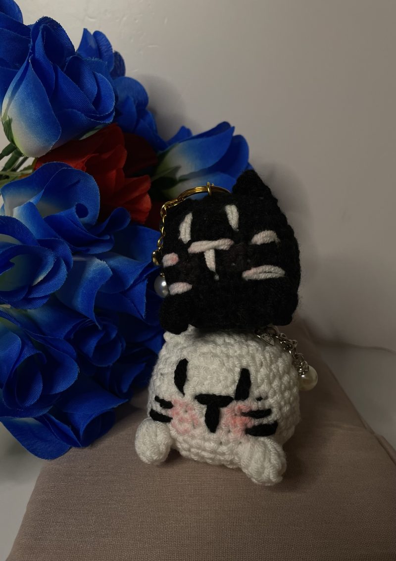 Cat Crochet Keychain