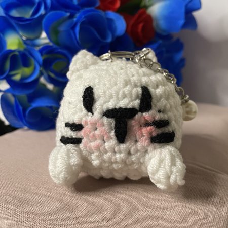 Cat Crochet Keychain