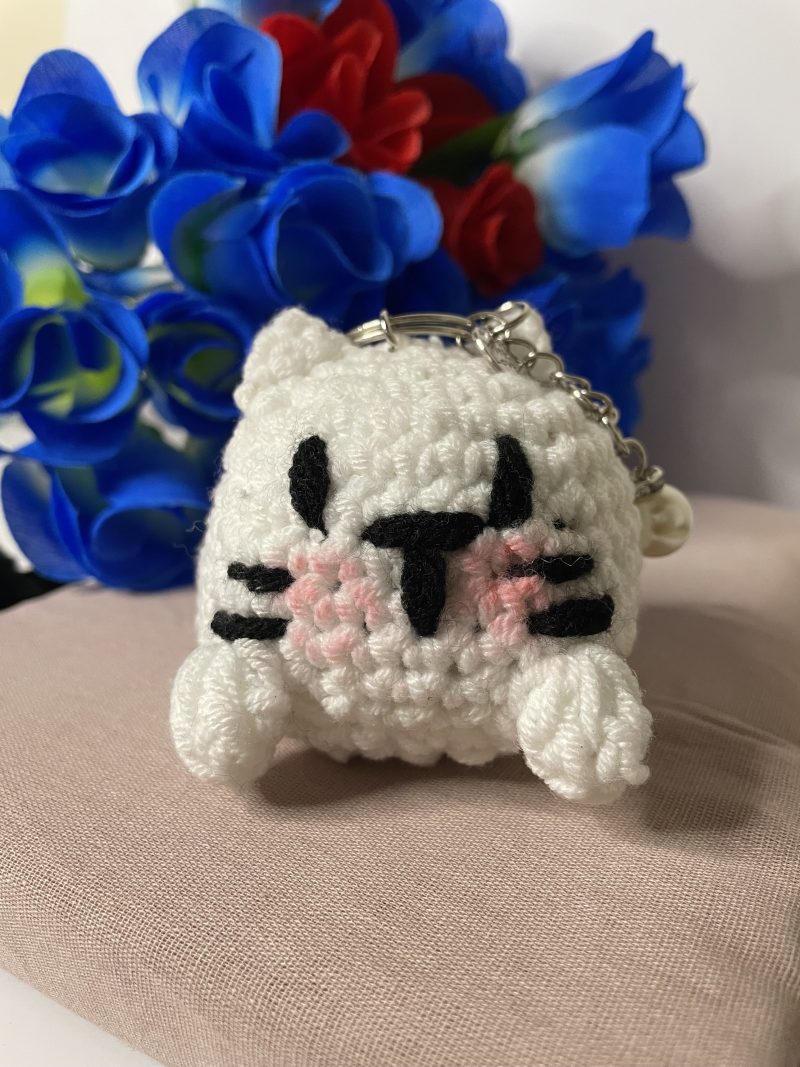 Cat Crochet Keychain