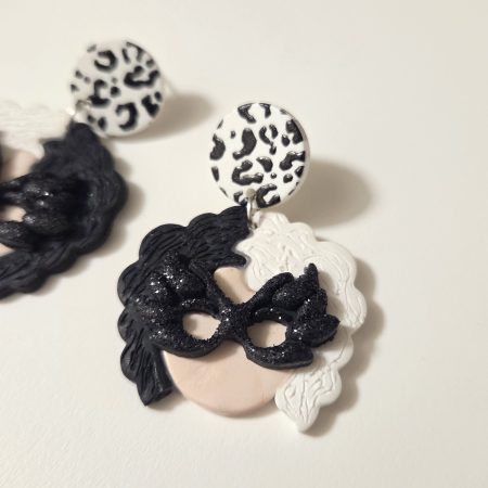 Polymer Clay Earrings "Cruella"