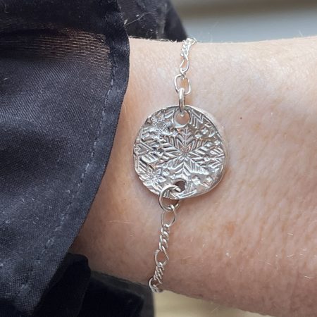 Silver bracelet with Snowflake charm and chain