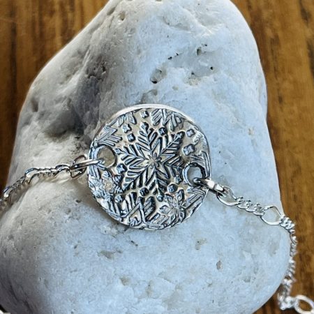 Silver bracelet with Snowflake charm and chain