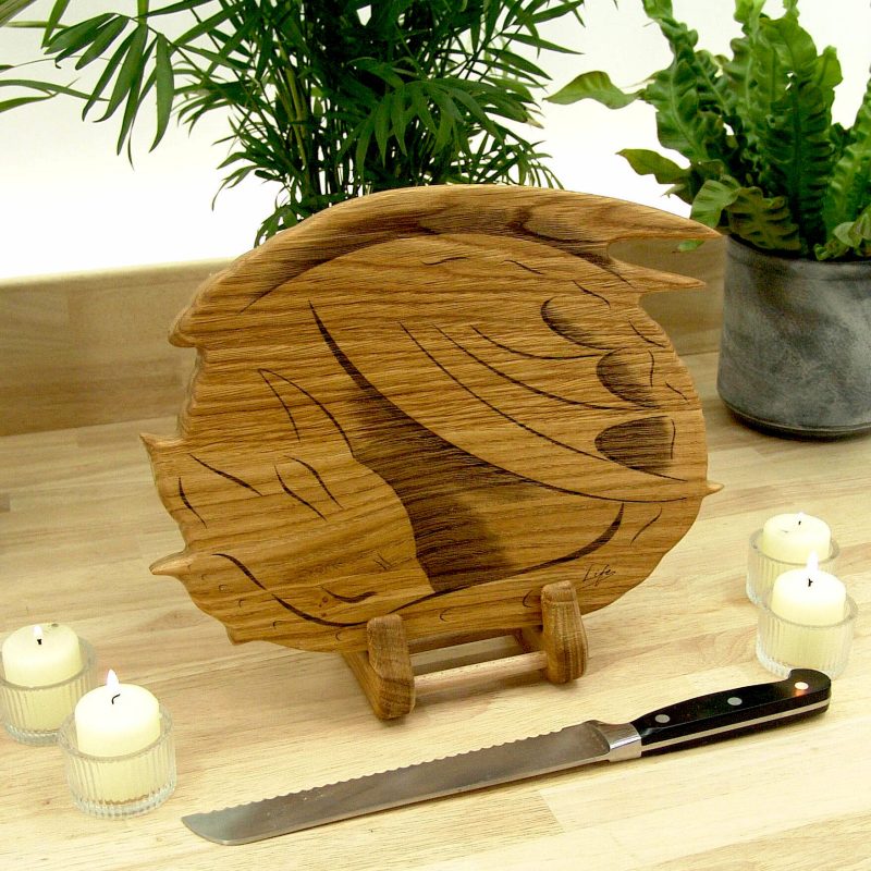 Sleeping Dragon Chopping Board - Oak, Hand Made