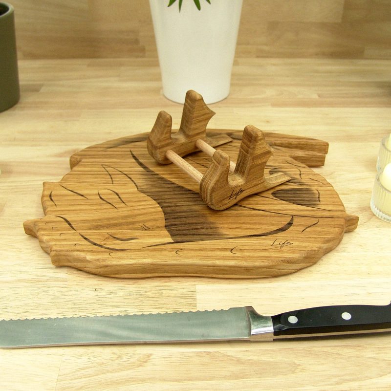Sleeping Dragon Chopping Board - Oak, Hand Made