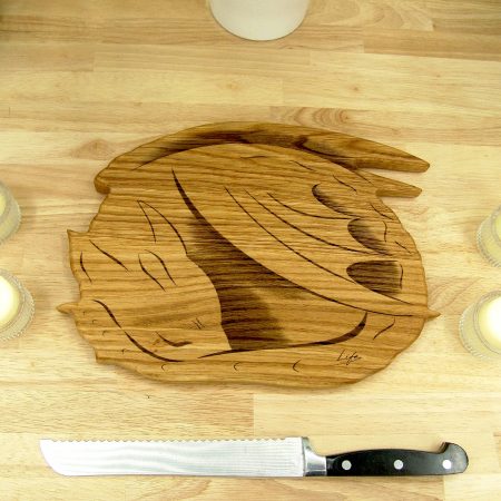 Sleeping Dragon Chopping Board - Oak, Hand Made