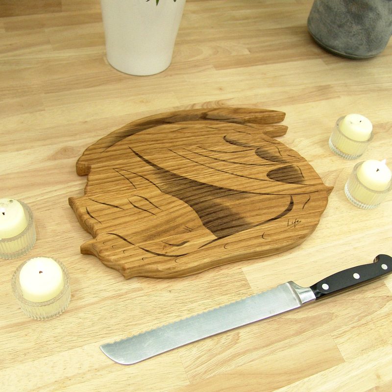 Sleeping Dragon Chopping Board - Oak, Hand Made