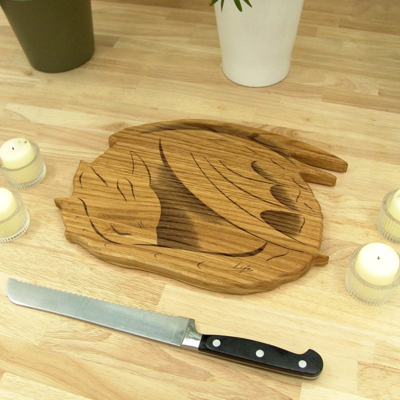 Sleeping Dragon Chopping Board - Oak, Hand Made