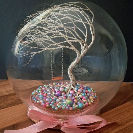 Whimsical enchanted tree dome with moving swing