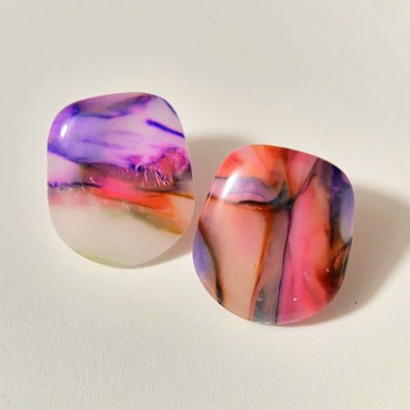 Abstract Marbled Stud Earrings