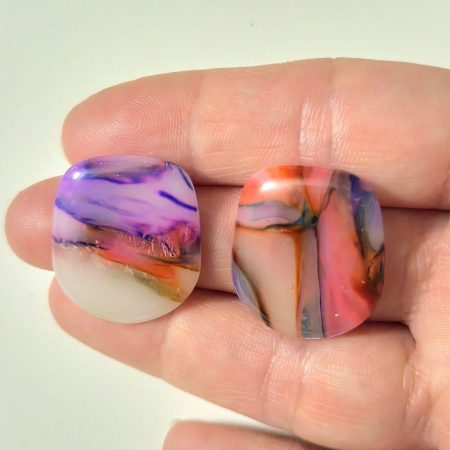 Abstract Marbled Stud Earrings