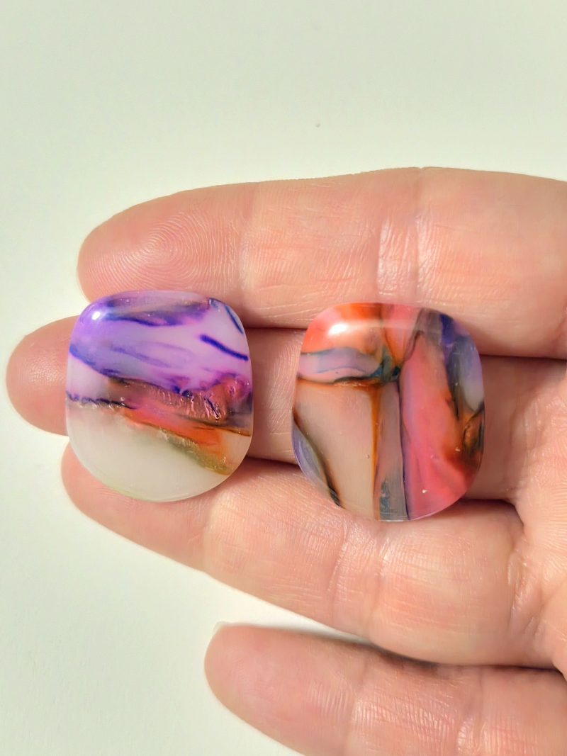 Abstract Marbled Stud Earrings