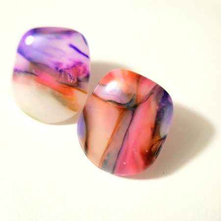 Abstract Marbled Stud Earrings