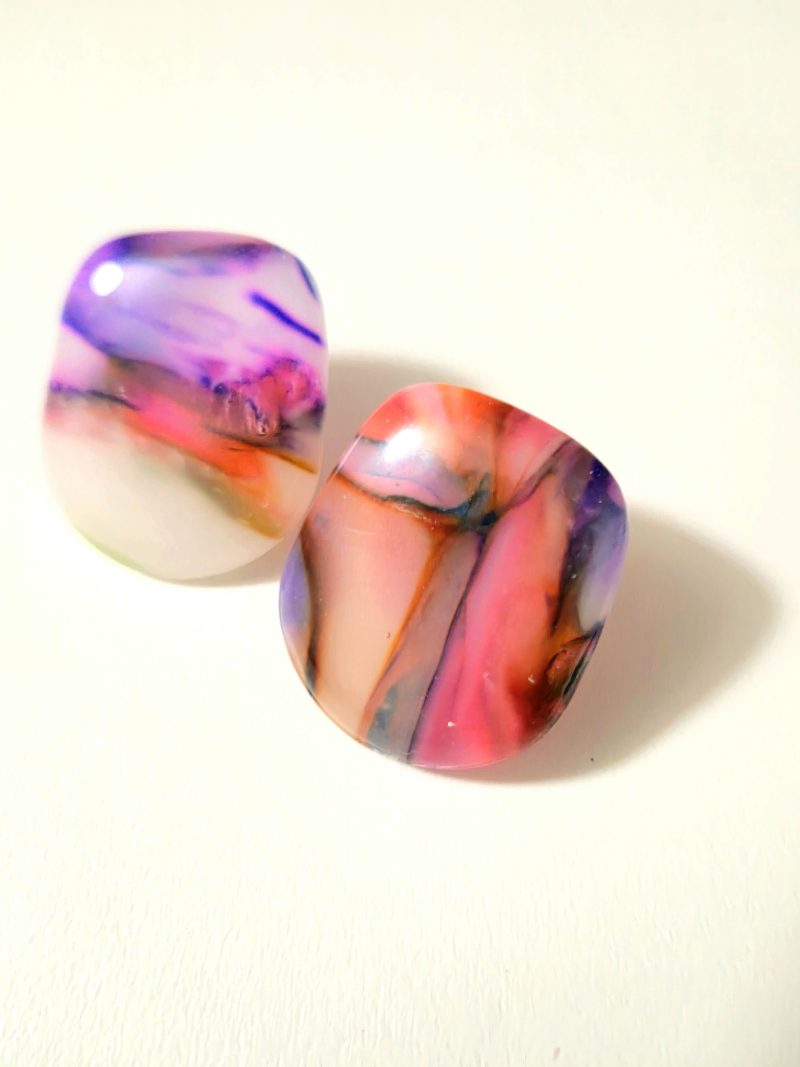 Abstract Marbled Stud Earrings