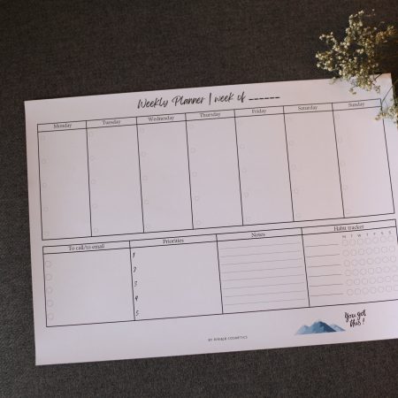 Minimalist Weekly Planner Printable A4 PDF | To-Do List, Habit Tracker