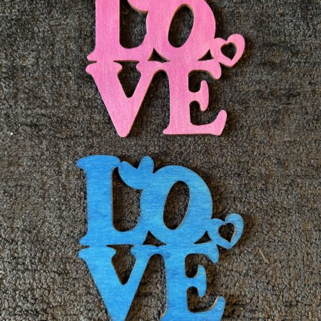 Custom LOVE Motif, Choices Of Colour, Magnet Display
