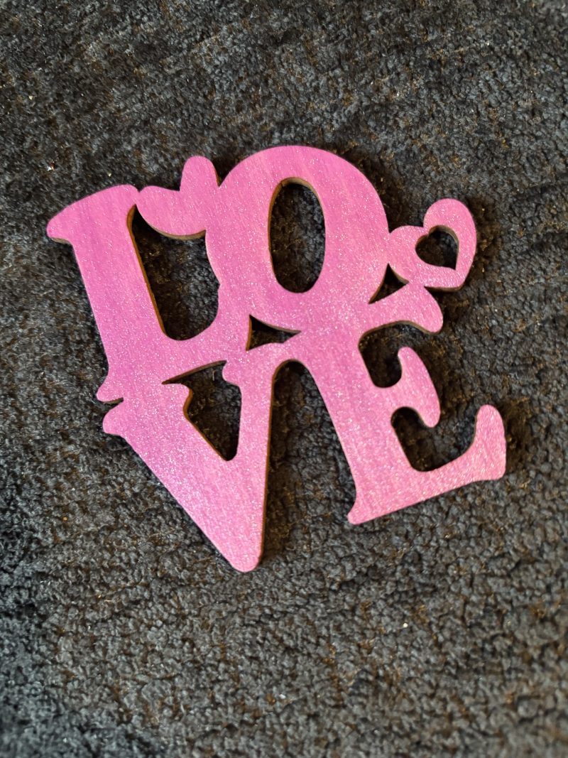 Custom LOVE Motif, Choices Of Colour, Magnet Display