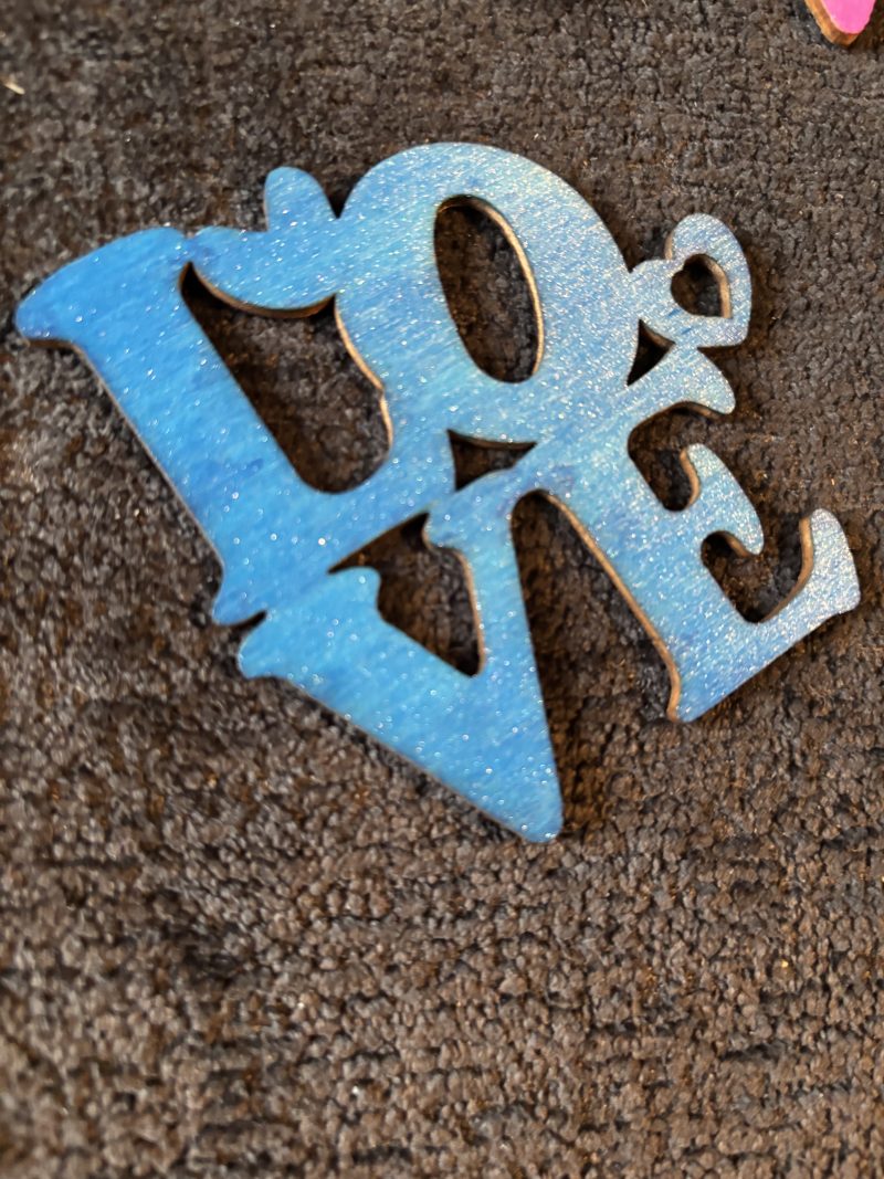 Custom LOVE Motif, Choices Of Colour, Magnet Display