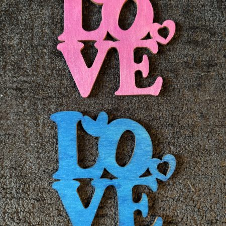 Custom LOVE Motif, Choices Of Colour, Magnet Display