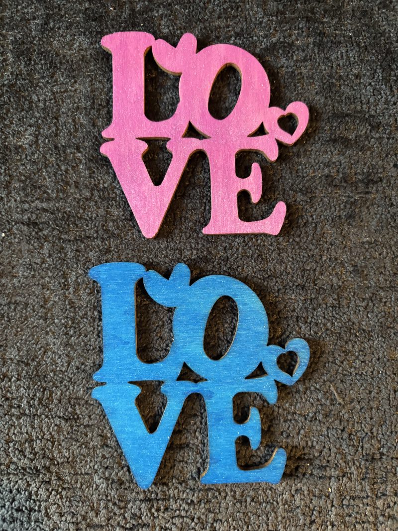 Custom LOVE Motif, Choices Of Colour, Magnet Display