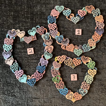 Heart Art! Handmade, Layered, Wooden Frames