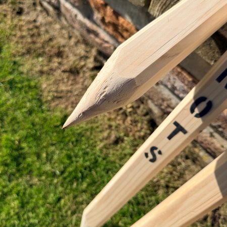 Garden stakes for vegetable beds, pack of 4, personalised