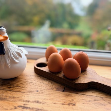 Laburnum Hardwood Egg Tray, 6-egg capacity
