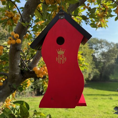 Quirky Wooden Bird Box, Handmade Spruce