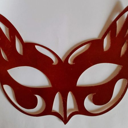 Real Leather Mask in Dark Red, Ladyhawke