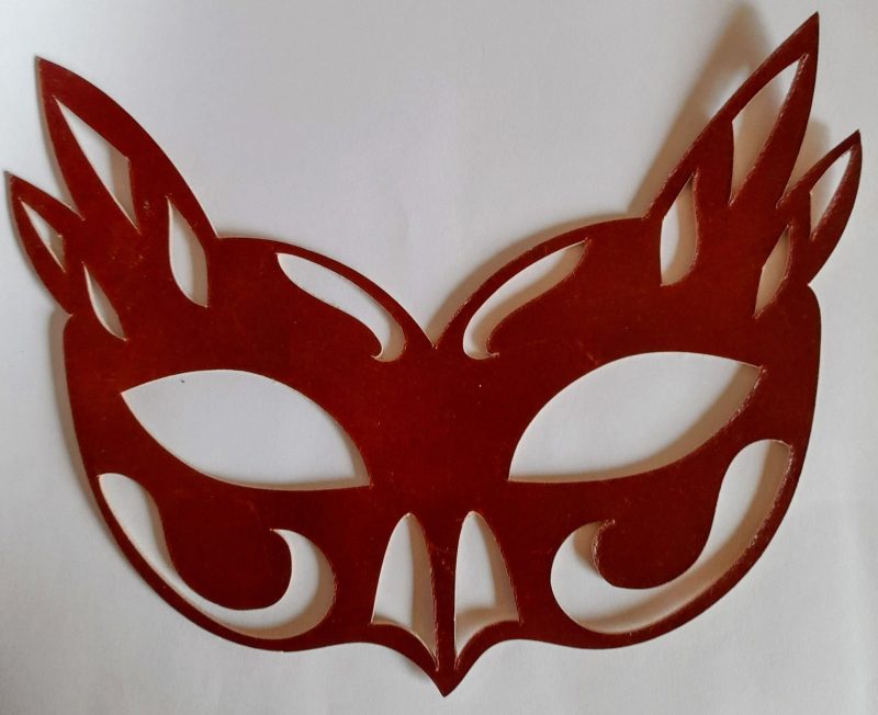 Real Leather Mask in Dark Red, Ladyhawke