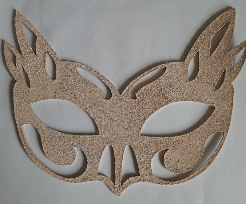 Real Leather Mask in Dark Red, Ladyhawke